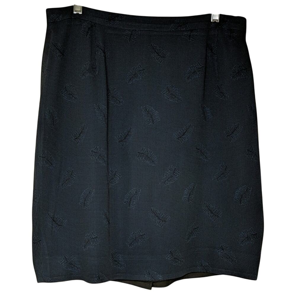 Tamotsu Feather Printed Skirt - Sz L (est.) - GUC